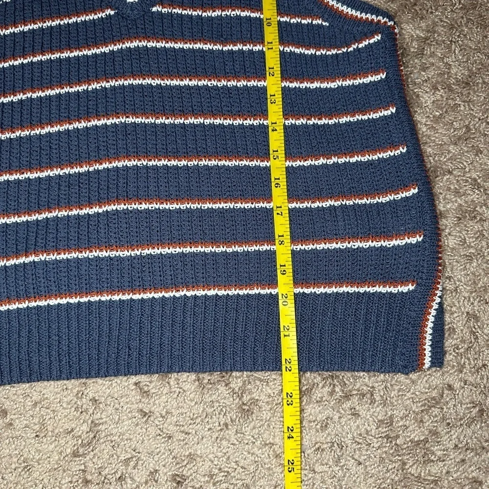 Madewell Gray and Orange V-Neck Sweater - Picture 14 of 16
